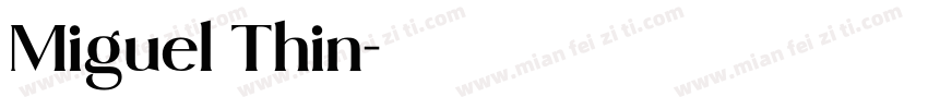 Miguel Thin字体转换